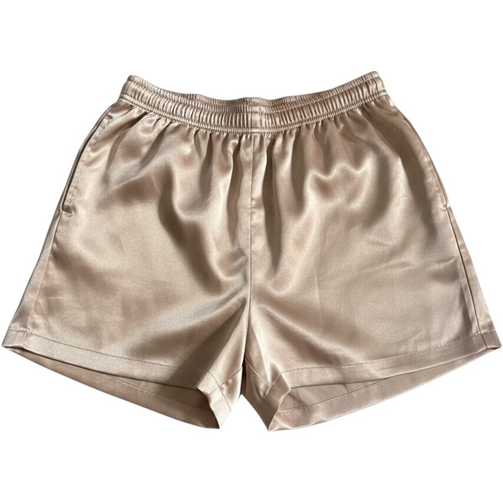 NWOT Enza Costa Satin Bermuda Shorts in Khaki Size XS - Picture 6 of 6